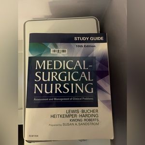 Medical Surgical Nursing 10th edition with study guide book